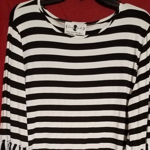 Black and white blouse